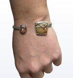 Red Creek Jasper & Sunstone Cuff Bracelet