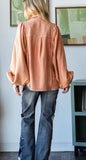 Balloon Sleeve Button Down Shacket