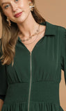 Palm Green Zip Dress