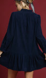 Navy Corduroy Dress