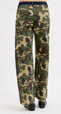 Risen Camo Mid Rise Straight Wide Pant