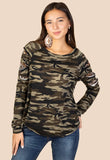 Leopard Slit sleeve shirt