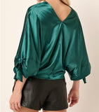 Satin Tie Blouse