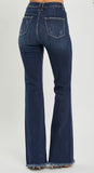 High Rise Vintage Frayed Hem Flare