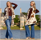 Cow Print Woolen Vest
