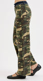 Risen Camo Mid Rise Straight Wide Pant