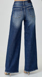 Risen Mid-Rise Crossover Wide Leg Jean