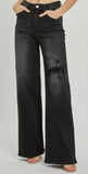 Risen High-Rise Distressed Wide Leg Jean