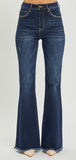 High Rise Vintage Frayed Hem Flare