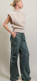 Silk cargo pant