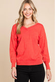 Coral Mineral Wash Sweater