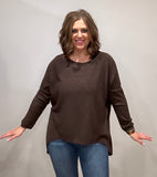 Chocolate Hi-Lo Sweater