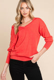 Coral Mineral Wash Sweater
