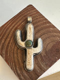 Bone cactus pendant