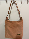 Suede Leather Simplistic Slouch Bag