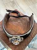 Hair-on camo floral rhinestone bracelet