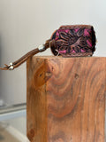 Pink leather star cuff