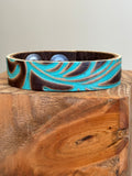 Leather stacker bracelet