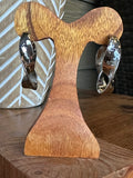 Textured twist hoop earrings