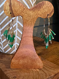 Gold hoop seed bead earrings