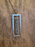 Gray druzy open rectangle set
