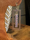 Rose gold druzy earring