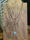 Multi crystal and pave necklace