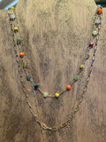 Multi crystal and pave necklace