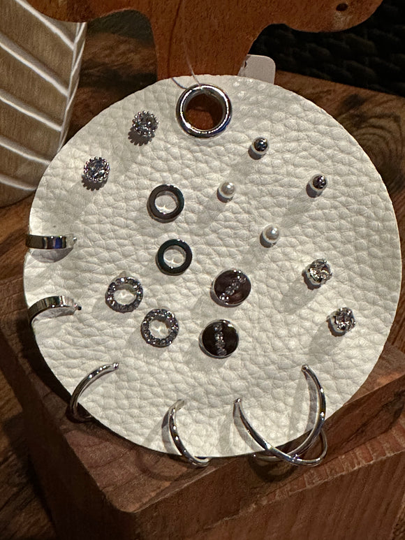 Geometric stud and hoop set