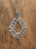 Silver tone diamond shape set