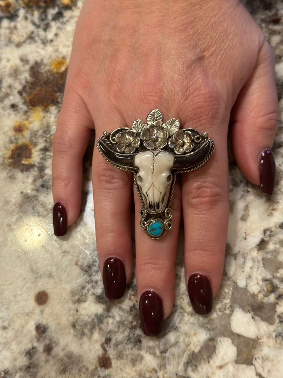 Bone Skull Ring