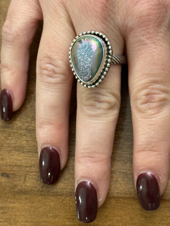 Sterling Druzy Ring