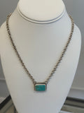 Turquoise on Chain Necklace