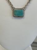 Turquoise on Chain Necklace