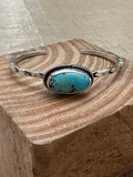 Royston Turquoise Stamped Sterling Cuff