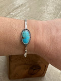 Royston Turquoise Stamped Sterling Cuff
