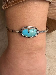 Royston Turquoise Stamped Sterling Cuff