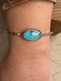 Royston Turquoise Stamped Sterling Cuff