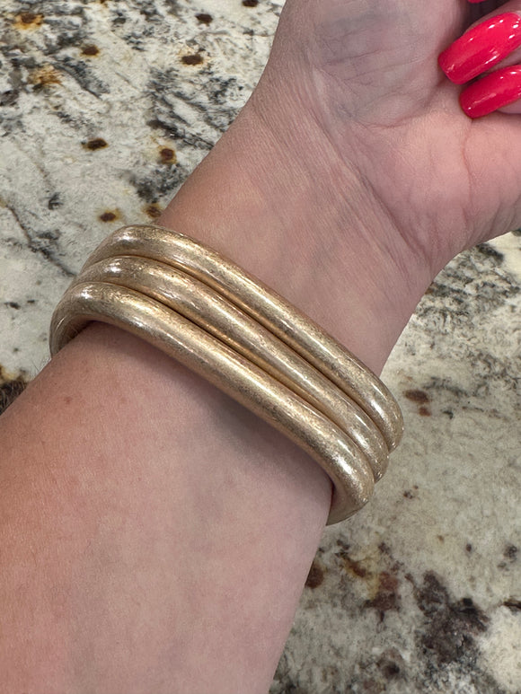 Water Resistant Square Bangle Bracelet