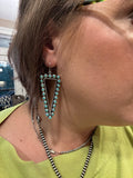 Sterling Silver Triangle Turquoise Dangle Earring