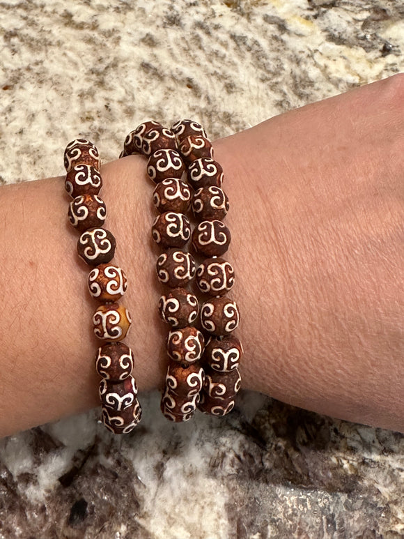 Tibetan Agate Stretch Bracelet