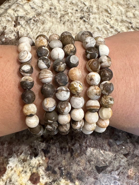 Wooden Opal Stretch Bracelet