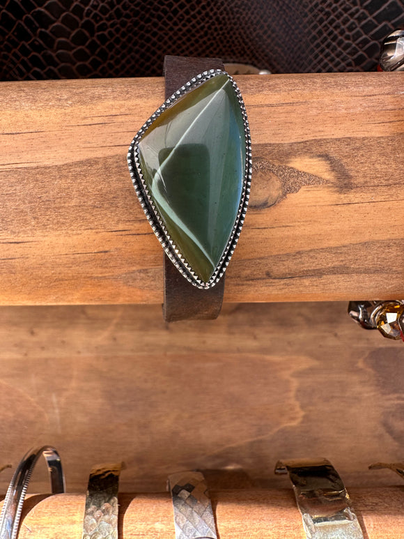Jasper & Leather bracelet