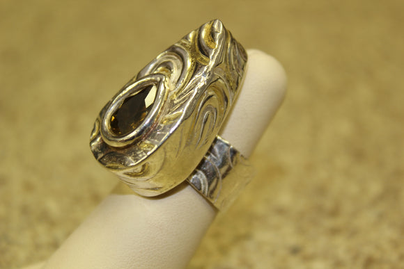 Precious Metal Clay Tear Drop Ring