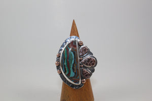 Rainbow Calsilica Ring