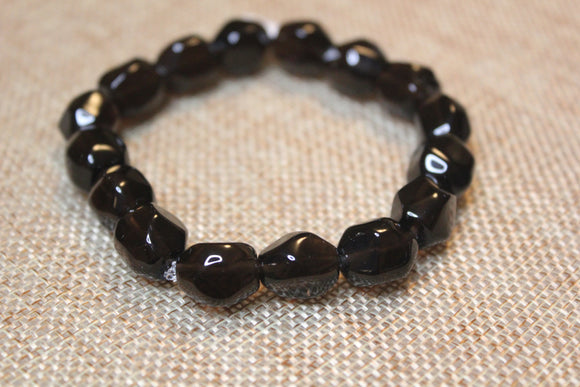 STRETCH BRACELET-SMOKEY QUARTZ