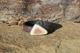 Imperial jasper leather bracelet
