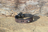 Imperial jasper leather bracelet