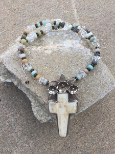 Bone Cross Necklace