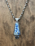 Arizona Lapis with stamping Pendant